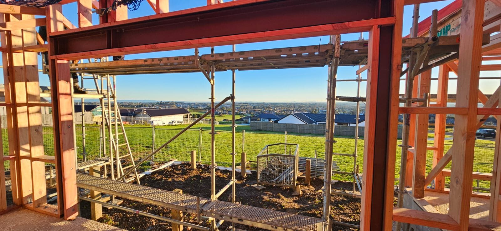 Project under construction in Pukekohe by Slate Architecture & Construction.